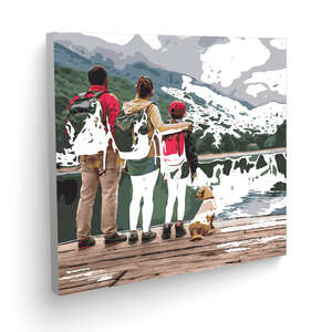 Custom Paint by Numbers 20x20 FRAME -  Pieces
